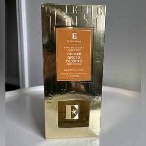 NIB Elton John Slatkin Co Ginger Spiced Pudding Reed Diffuzer Woodside